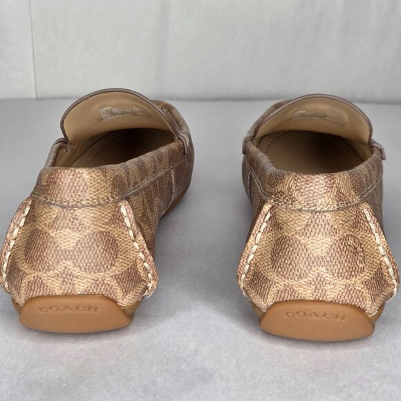 NWT Coach Women's Marley Driver Tan Logo Loafers - Picture 4 of 8